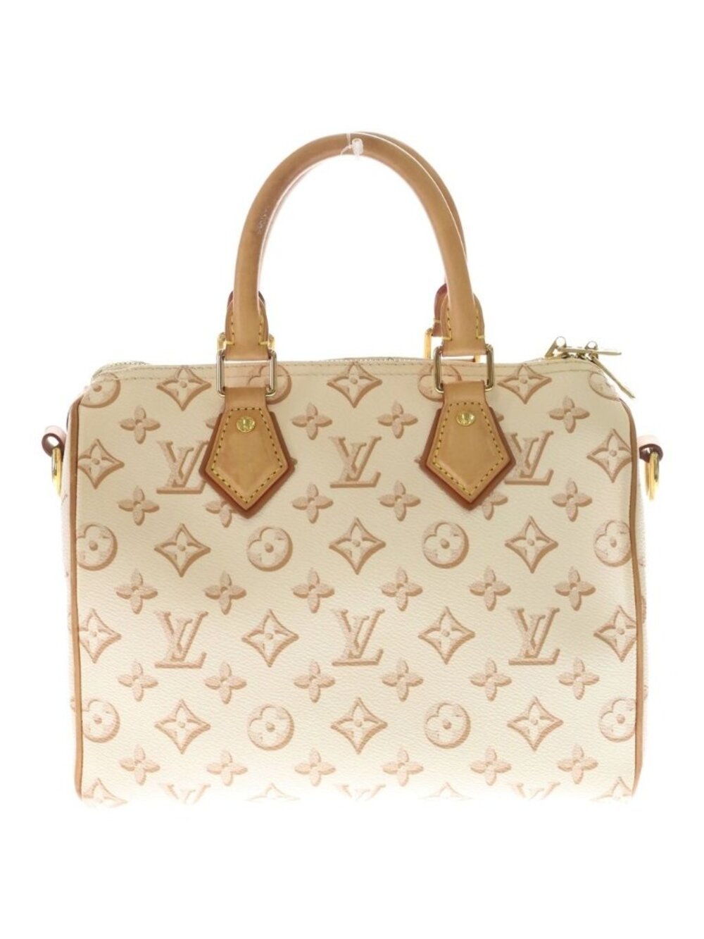 Louis Vuitton Monogram Speedy Bandouliere 25 Forever Shoulder Bag Leather White - Picture 2 of 9